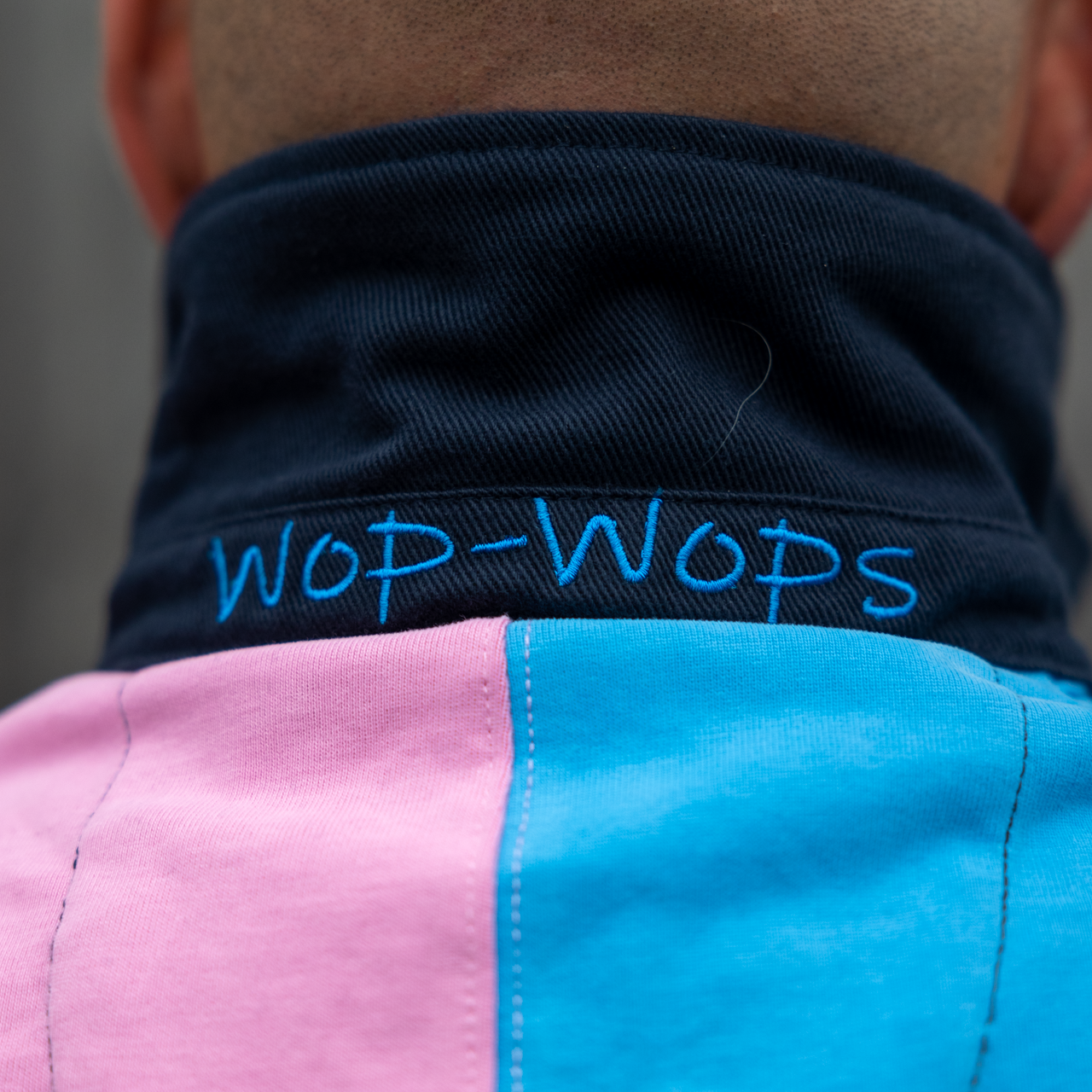 Vintage Cut and Sew Rugger (Pink,Blue,Navy)