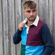 Vintage Cut and Sew Rugger (Maroon,Navy,Blue)