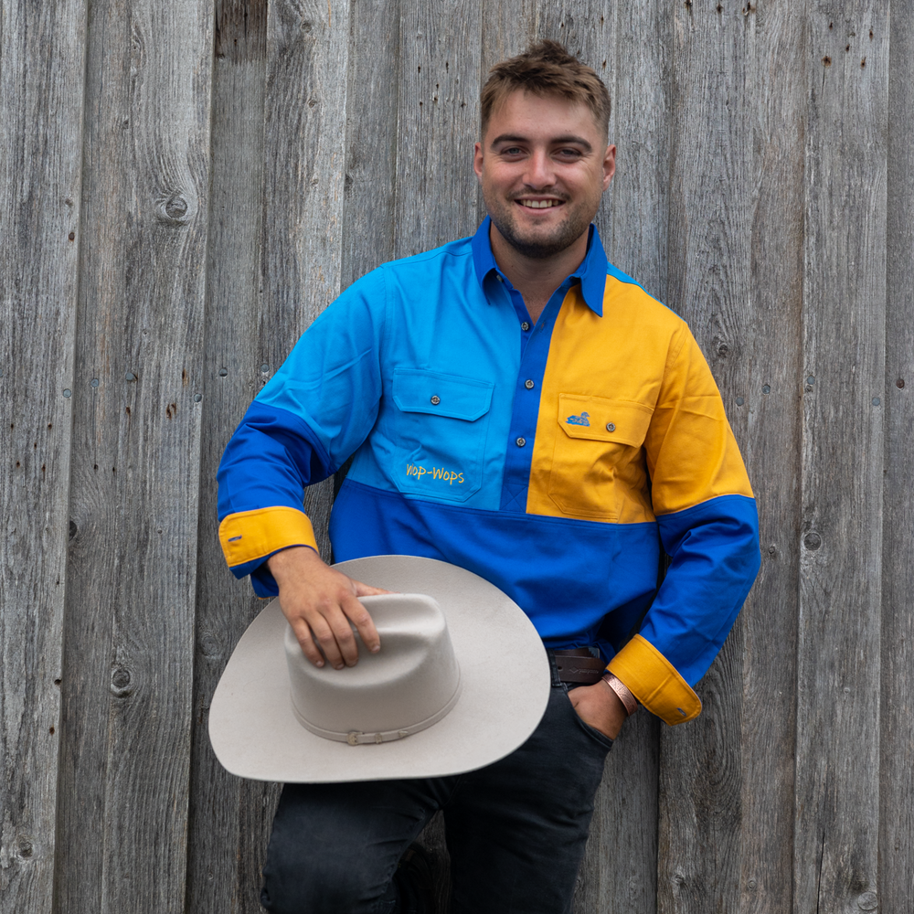 Rangiora Extreme Work Shirt (Yellow/Blue)
