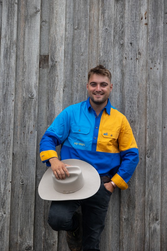 Rangiora Extreme Work shirt (Yellow/Blue)