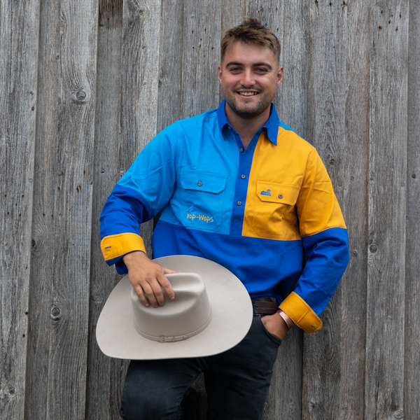 Rangiora Extreme Work Shirt (Yellow/Blue)