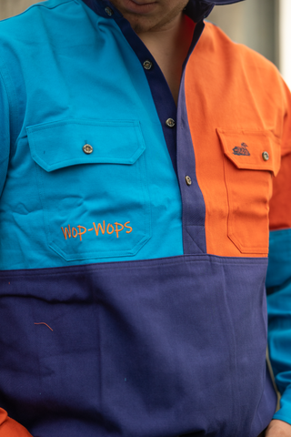 Rangiora Extreme Work shirt (Orange/Blue)