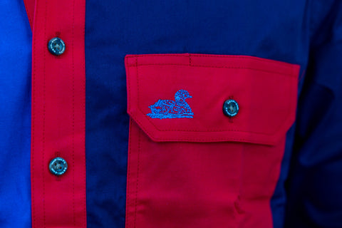 Rangiora Work Shirt (Red/Navy)